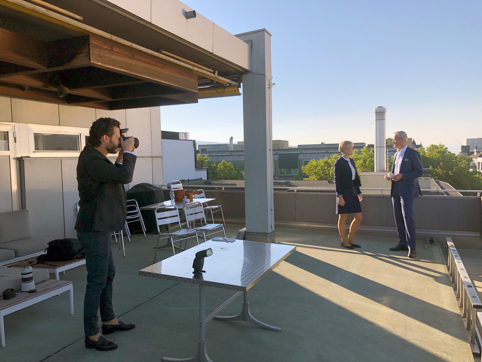 Fotosession auf der Terrasse